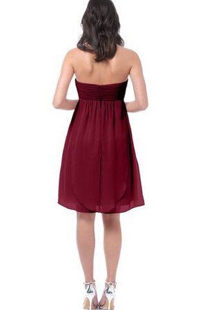 Robe demoiselle d'honneur bref de col en cœur bandouliere spaghetti en chiffon - Photo 2
