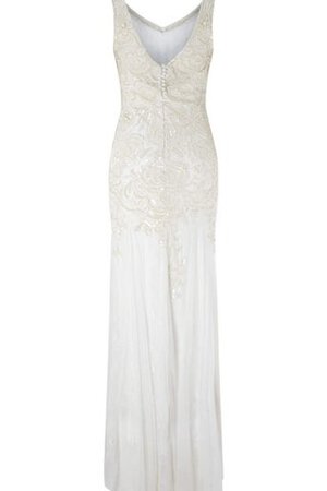 Abito da Sposa con paillette Tubino in Pizzo con Perline Romantico con Applique - Foto 6