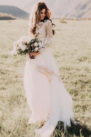Vestido de Novia de Manga larga de Hasta el suelo de Honorable de Cola Barriba - Foto 2