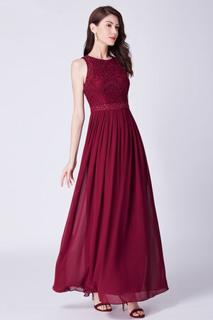 Abito da damigella in chiffon pudica formale e informale alla moda in pizzo con perline - Foto 7