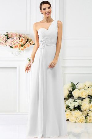 Empire Taille Prinzessin Reißverschluss Bodenlanges Brautjungfernkleid mit Plissierungen - Bild 29