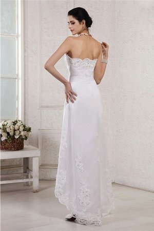 Abito da Sposa con Applique Tubino Alta Vita Cerniera Cuore - Foto 2