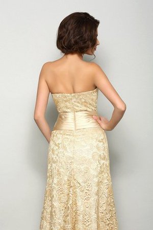 Satin A-Linie Herz-Ausschnitt Bodenlanges Brautmutterkleid mit Jacke - Bild 4