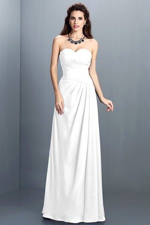 Abito da Damigella Senza Maniche A-Line in Chiffon A Terra con Festone - Foto 29