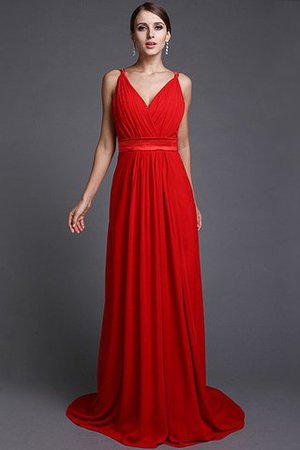 Robe demoiselle d'honneur longue de lotus avec chiffon fermeutre eclair manche nulle - Photo 23