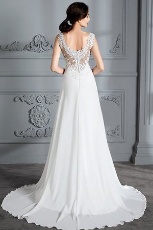 Prinzessin Ärmelloses Normale Taille V-Ausschnitt Einfaches Brautkleid - Bild 2