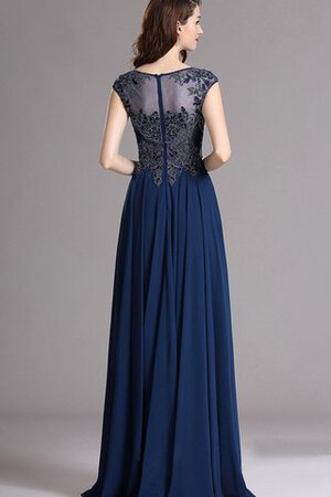 Reißverschluss Chiffon kurze Ärmeln Empire Ballkleid mit Applikation mit Empire Taille - Bild 2
