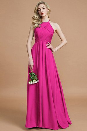 Natürliche Taile Prinzessin Reißverschluss Gerüschtes Bodenlanges Brautjungfernkleid - Bild 17