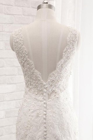 Robe de mariée modeste formelle v encolure de sirène sans empire - Photo 2