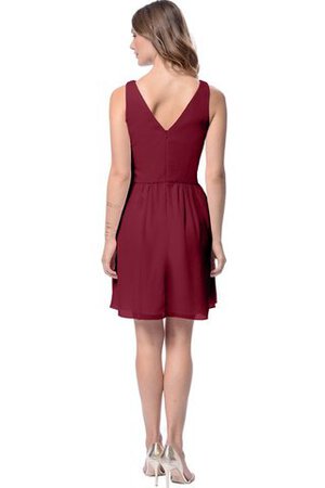 Reißverschluss zeitloses A-Linie gerüschtes mini Brautjungfernkleid mit Rüschen - Bild 2