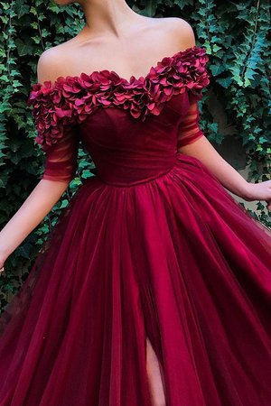 Prinzessin Fabelhaft A-Line Sweep Train Abendkleid ohne Ärmeln - Bild 2