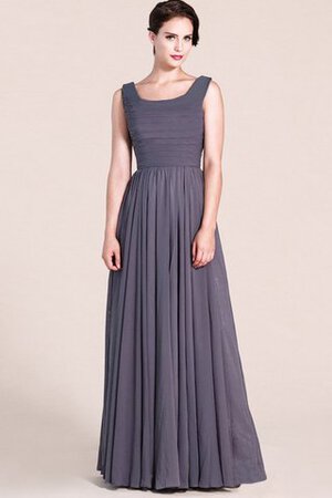 Ärmellos plissiertes extravagantes schlichtes bodenlanges Brautjungfernkleid mit Rüschen - Bild 1