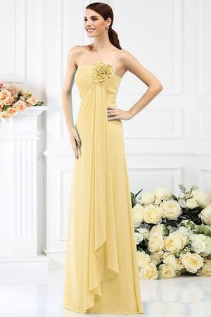 Robe demoiselle d'honneur longue avec fleurs avec chiffon de bustier ligne a - Photo 6