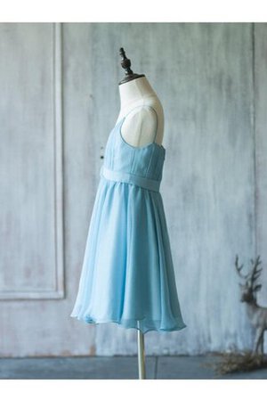 A-Linie langes wadenlanges Blumenmädchenkleid mit Blume mit Rüschen - Bild 3
