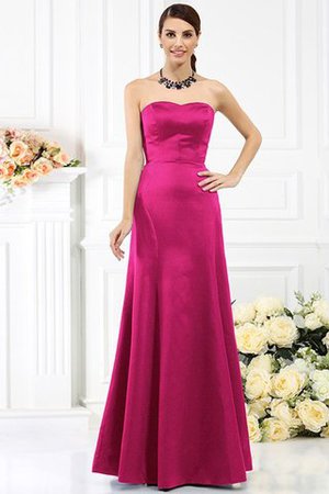 Robe demoiselle d'honneur longue de fourreau de bustier avec zip en satin - Photo 11