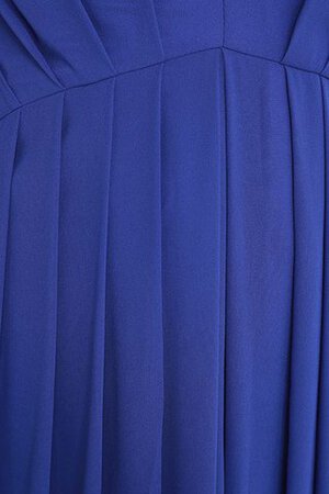 Robe demoiselle d'honneur simple plissé a-ligne dénudé avec sans manches - Photo 6