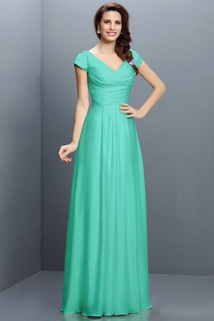 Prinzessin Chiffon Empire Taille Brautjungfernkleid mit Plissierungen mit Drapierung - Bild 15