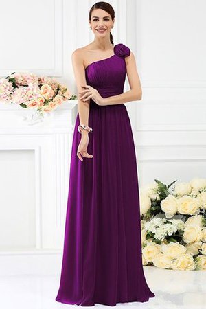 Reißverschluss Chiffon Sittsames Brautjungfernkleid ohne Ärmeln mit Blume - Bild 13
