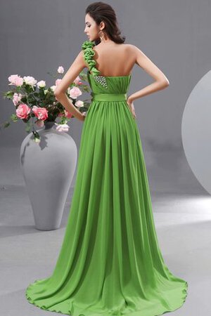 A-Line Chiffon Ein Schulter Brautmutterkleid mit Kristall mit Blume - Bild 6