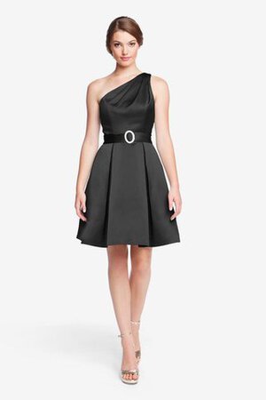 Plissiertes Ein Schulter mini Brautjungfernkleid - Bild 20