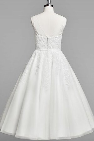 Abito da Sposa in Pizzo con Piega Semplice in Tulle con Applique in pizzo - Foto 3