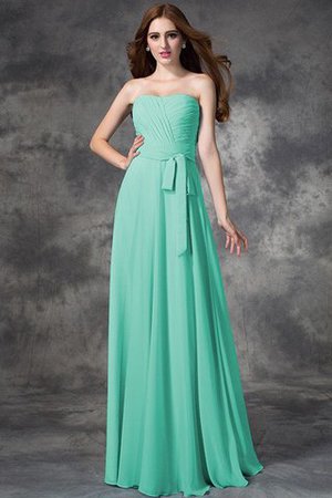 Normale Taille A-Line Chiffon Bodenlanges Anständiges Brautjungfernkleid - Bild 15