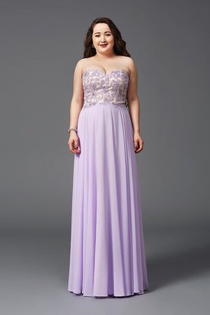 XXL Ärmelloses Formelles Ballkleid mit Bordüre mit Reißverschluss - Bild 5