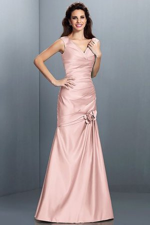 Robe demoiselle d'honneur naturel longue v encolure avec zip de princesse - Photo 21