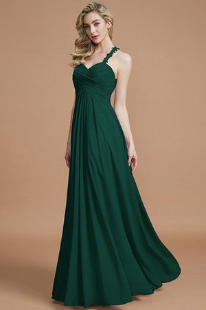 Robe demoiselle d'honneur avec zip jusqu'au sol manche nulle avec chiffon ruché - Photo 15