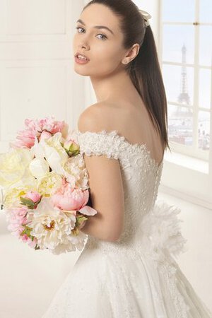 Robe de mariée officiel majestueux naturel ligne a en dentelle - Photo 2