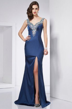 Meerjungfrau Stil Normale Taille Sittsames Ballkleid mit breiter Träger mit Perlen - Bild 1