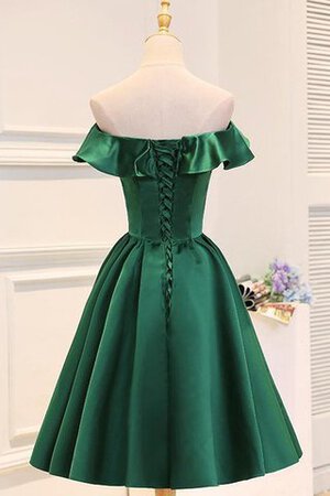 Zeitloses Ärmelloses Satin einfaches prächtiges Abiballkleid mit Rücken Schnürung - Bild 2