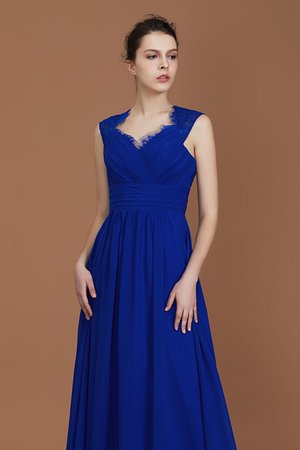 Engelhaft Chiffon Herz-Ausschnitt A-Line Bodenlanges Brautjungfernkleid - Bild 5