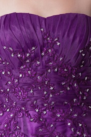 Perlenbesetztes Herz-Ausschnitt gerüschtes A Linie Quinceanera Kleid mit Rücken Schnürung - Bild 3