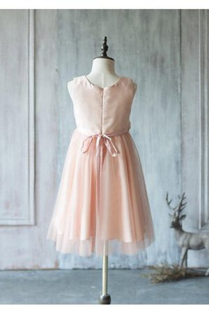 Robe de cortège enfant plissage de col carré textile en tulle avec fleurs de lotus - Photo 4