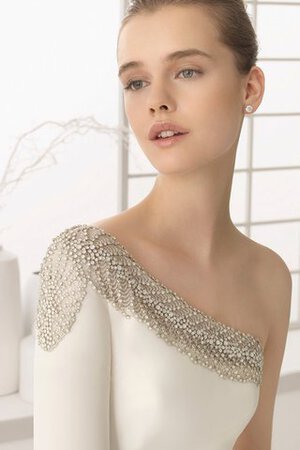 Perlenbesetztes Ein Schulter langärmeliges Strand sexy stilvolles Brautkleid - Bild 3