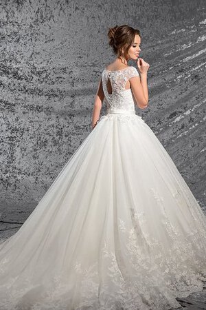 Romántico Vestido de Novia de Corte Evasé de Escote en V de Plisado de Manga tapada - Foto 2