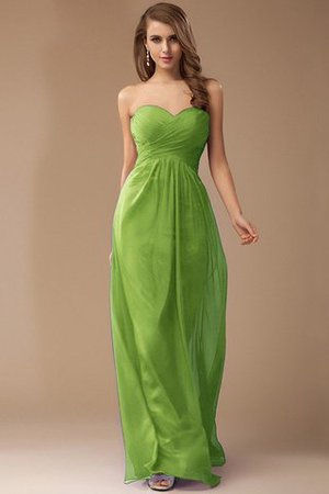 Empire Taille Ärmelloses Enges Chiffon Bodenlanges Brautjungfernkleid - Bild 15