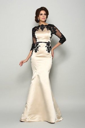 Reißverschluss Gericht Schleppe Satin Anständiges Brautmutterkleid mit Halben Ärmeln - Bild 1