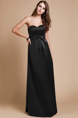 Robe demoiselle d'honneur longue col en forme de cœur collant avec zip jusqu'au sol - Photo 2