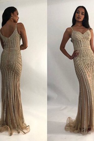 Spaghetti Träger Auffällig Reißverschluss Extravagantes Ballkleid mit Herz-Ausschnitt - Bild 2