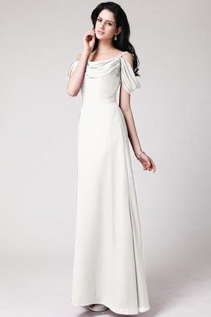 Ärmelloses Normale Taille Chiffon Bodenlanges Anständiges Brautjungfernkleid - Bild 16