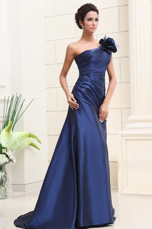 Sweep Zug gerüschtes Meerjungfrau Taft luxus Ballkleid mit einem Schulter - Bild 2