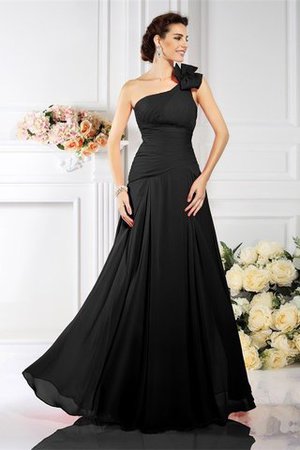 Chiffon Prinzessin Bodenlanges Brautjungfernkleid mit Plissierungen ohne Ärmeln - Bild 2