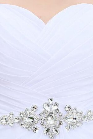 Robe de mariée elégant naturel a-ligne de col en cœur branle - Photo 2