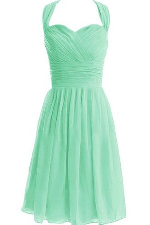Abito da Damigella Senza Maniche A-Line in Chiffon Anello Cerniera con Increspato - Foto 1