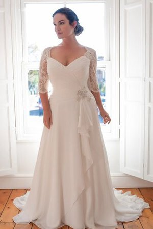 Abito da Sposa A Terra originale a riva a Sala in pizzo Semplice - Foto 1