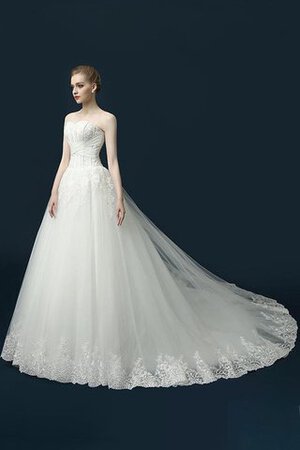 Abito da Sposa in pizzo in Pizzo A-Line in Paillette con Spacco Davanti in Tulle - Foto 3