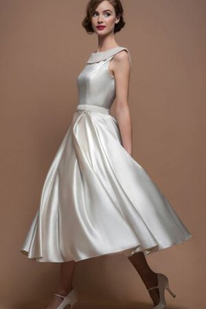 Robe de mariée facile décontracté intemporel avec perle manche nulle - Photo 3
