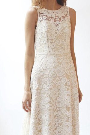 Robe de mariée elégant romantique avec zip col ras du cou ligne a - Photo 4